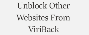 Unblock Website From ViriBack Malware Tracker Plans